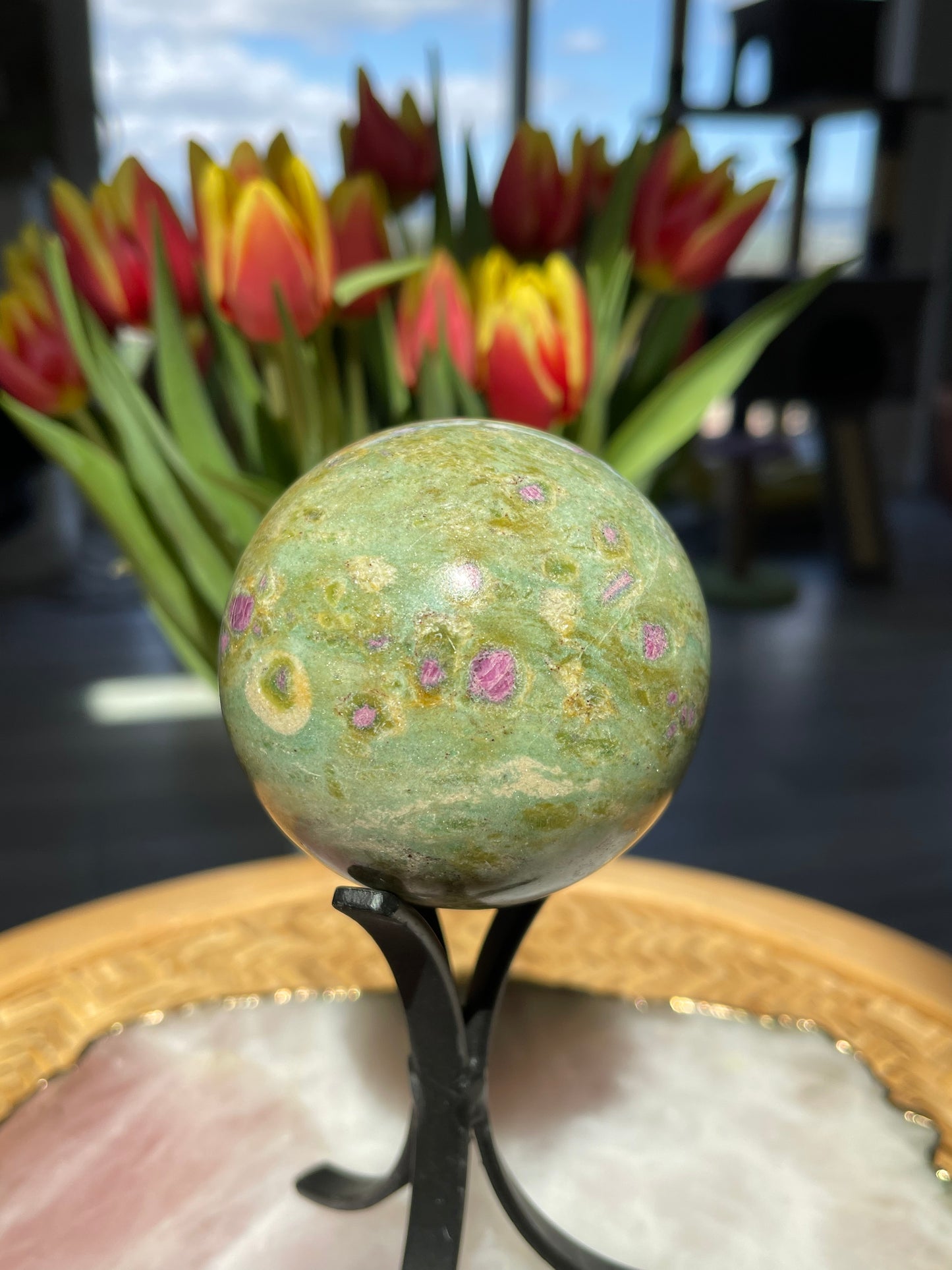 Ruby Fuchsite Sphere