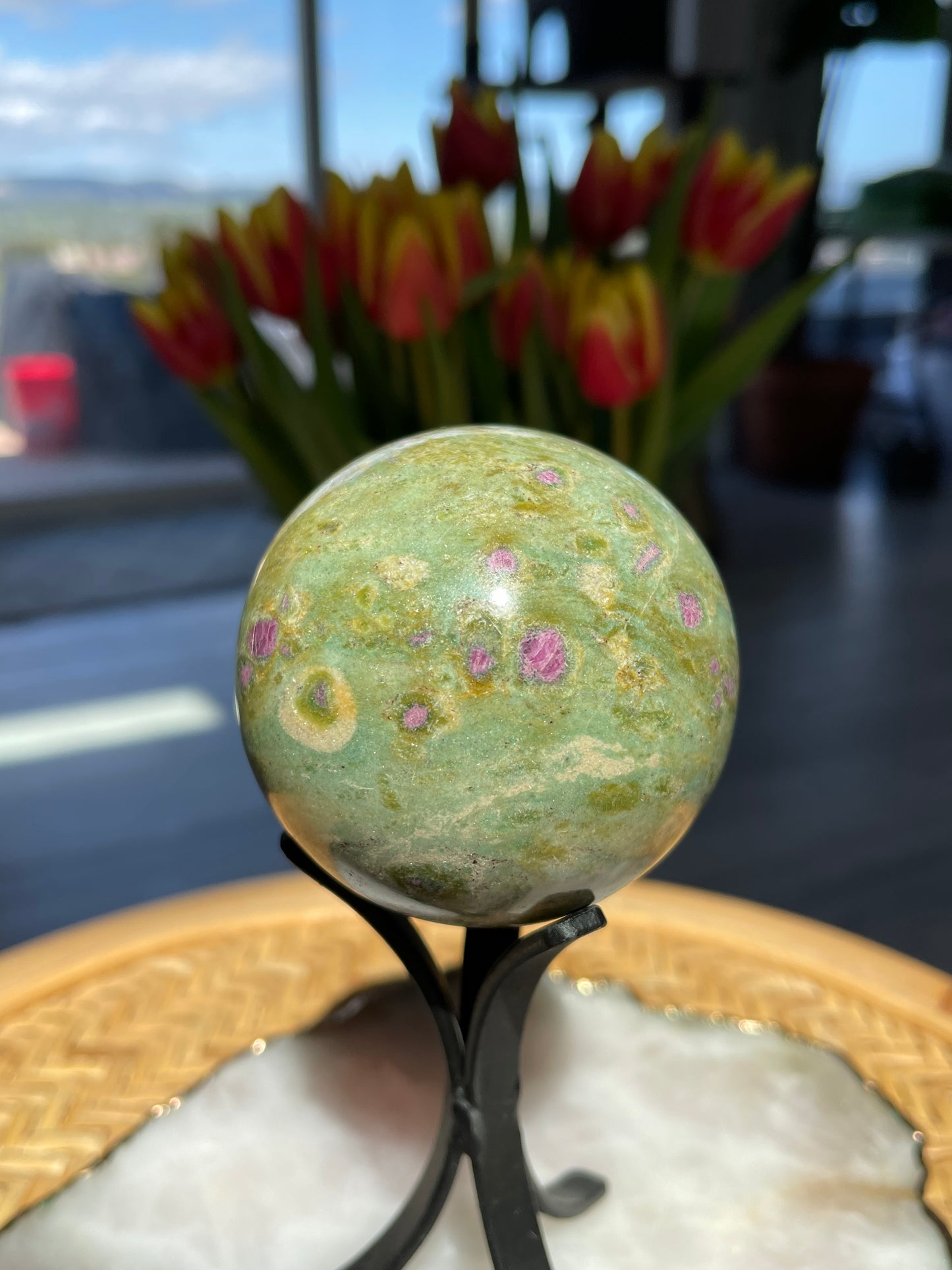 Ruby Fuchsite Sphere