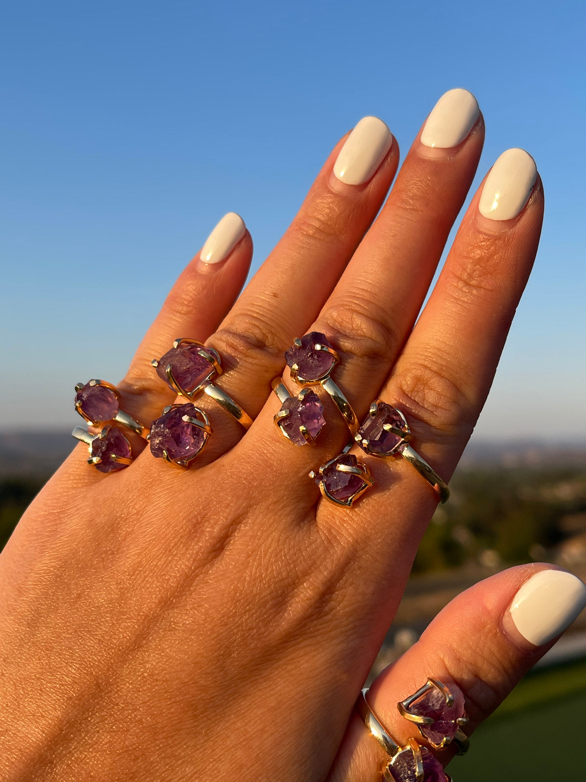 Amethyst - Adjustable Ring