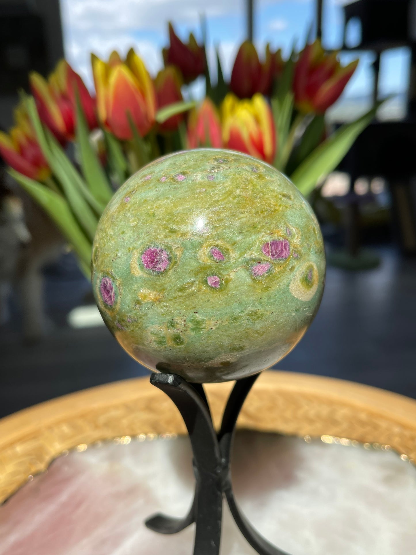 Ruby Fuchsite Sphere