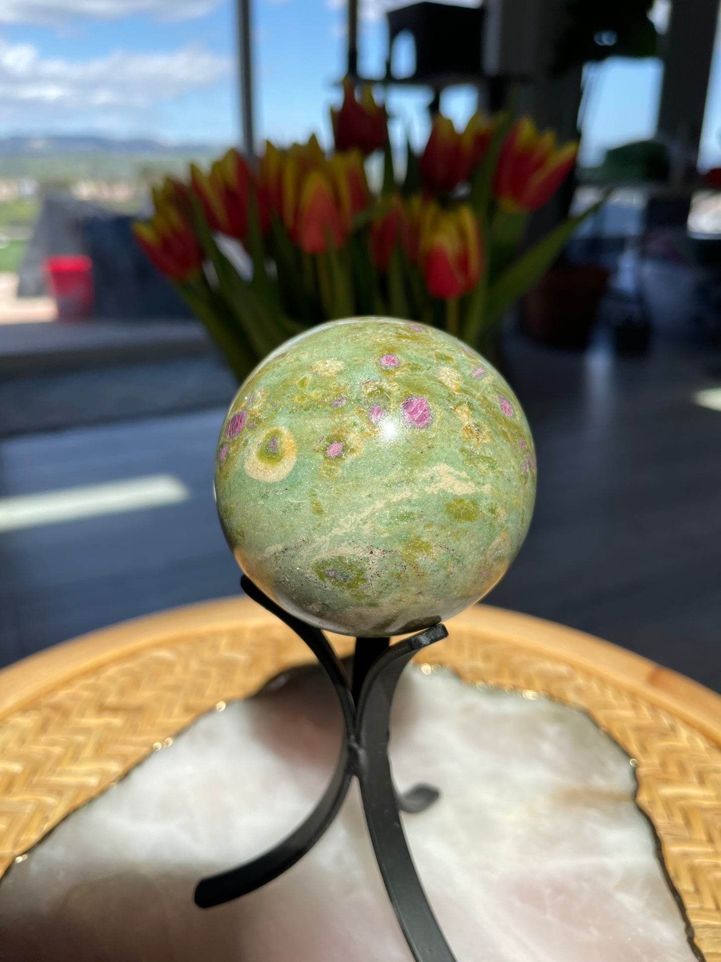 Ruby Fuchsite Sphere