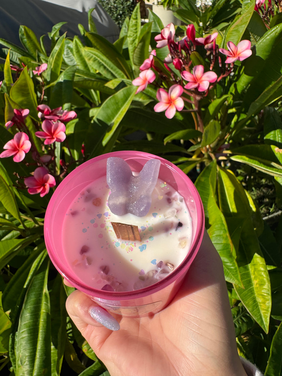 Moon Milk Crystal Candle