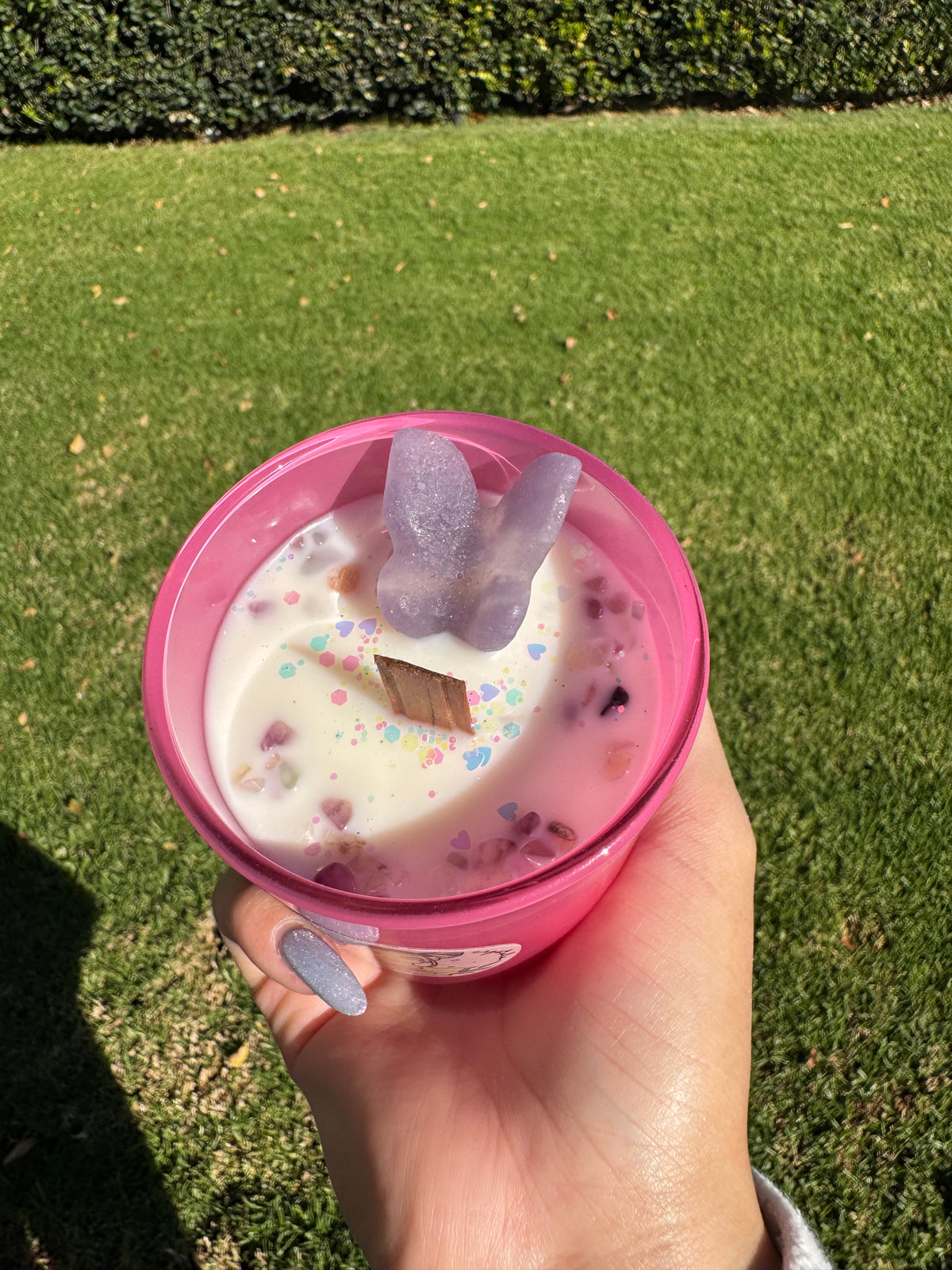 Moon Milk Crystal Candle