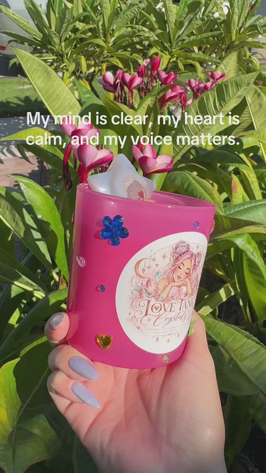 Velvet Berry Bloom Crystal Candle