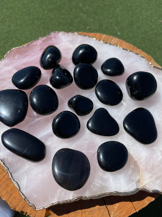 Black Obsidian Tumbles