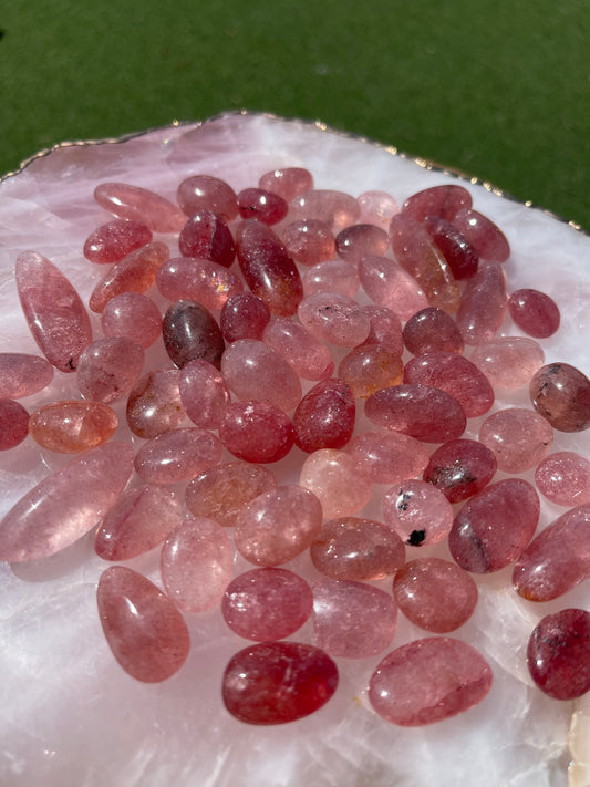 Strawberry Quartz Tumbles