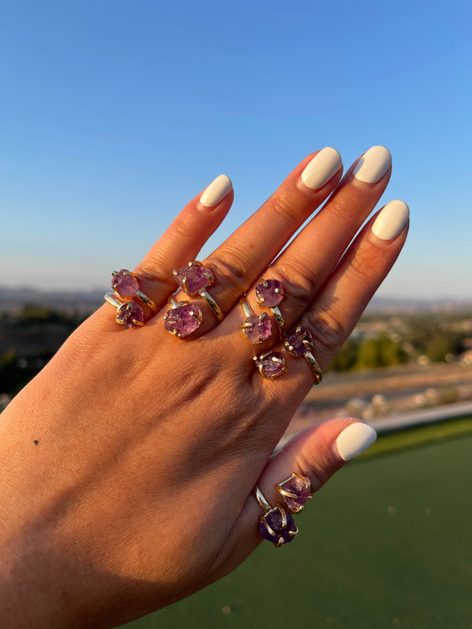 Amethyst - Adjustable Ring